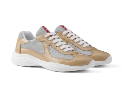 Prada America's Cup logo-patch sneaker beige/light grey - Image 2