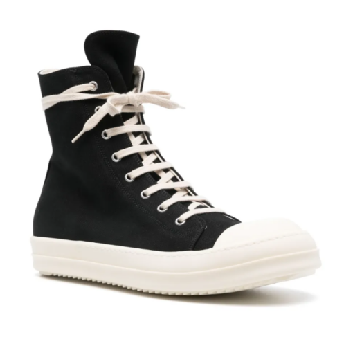 Rick Owens DRKSHDW canvas sneaker black - Image 2