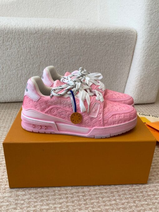 LV New Trainer Sneaker Pink Cowhide