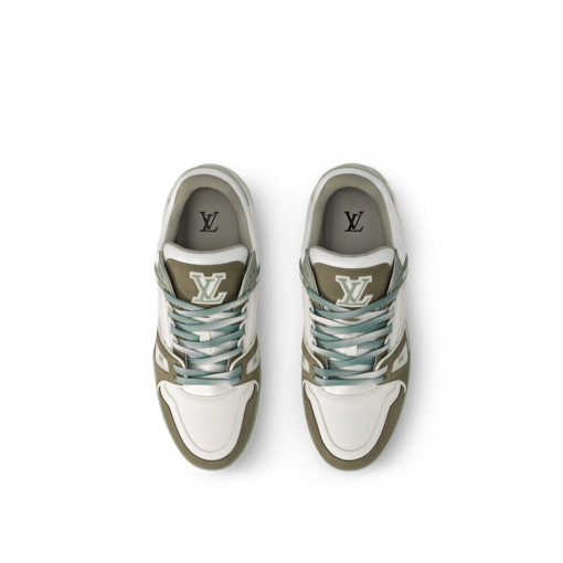 LV Trainer Sneaker 2025 White Green - Image 3