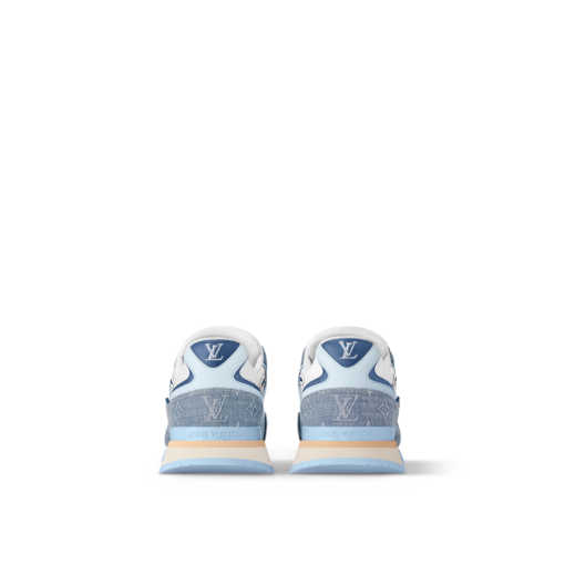 LV Run Away Logo Patch Sneaker Blue - Image 3