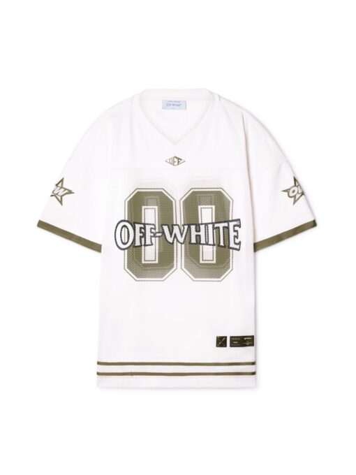 Off-White white zero-zero football shirt